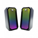 WOXTER Pareja de Altavoces 20W Big Bass 95 BLUETOOTH 5.2 Luces Led, Aux-in.entrada Auricular