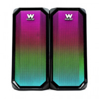 WOXTER Pareja de Altavoces 20W Big Bass 95 BLUETOOTH 5.2 Luces Led, Aux-in.entrada Auricular