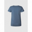 Pepe Jeans Camiseta New Virginia Azul PL505202-LUE