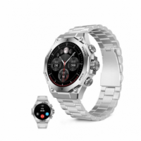Smartwatch Ksix Titanium Pantalla AMOLED 1.96" 2 Correas Autonomía 5 Días Llamadas Plateado BXSW21P