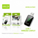 Carplay Inalámbrico para Android Auto Greenlyca Wifi Wireless Usb+type-c Adaptador Cable 2.5GHZ GL70431  GREEN LYCA