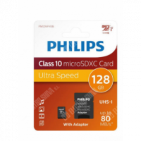 Tarjeta Memoria PHILIPS Micro Sd 128GB Clase 10 con Adaptador