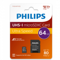 Tarjeta Memoria PHILIPS Micro Sd 64GB C10 C/adaptador