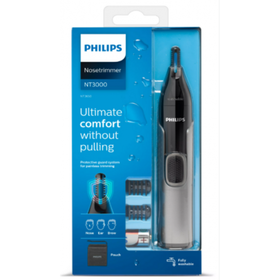 Cortapelos Naricero PHILIPS Nariz Cejas Orejas NT3650/16 a Pilas