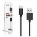 Cable de Datos Accetel 3A USB-C 1M Negro CU1606