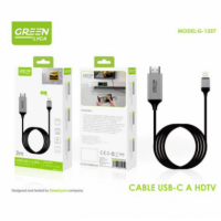 Adaptador Greenlyca Cable Mhl Lightning a HDMI 2M para Iphone Ipad G-1357  GREEN LYCA