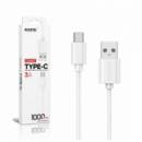 Cable Datos Accetel 3A/USB-C 1M Blanco CU1607