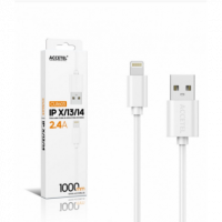 Cable de Datos Accetel 2.4A Lightning 1m Blanco CU1603