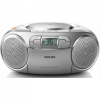 Radio Casete PHILIPS Reproductor con CD Radio Fm Entrada de Audio Portátil AZ127/12