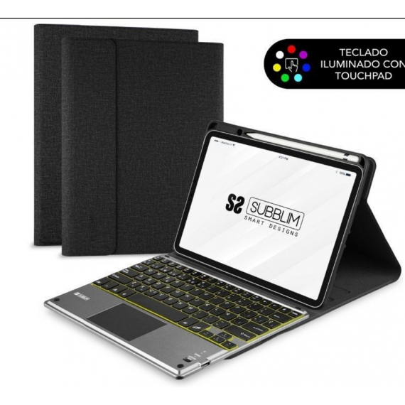Funda con Teclado Subblim iPad 10.9/11 Keytab Pro BT Touchpad Negro SUBKT4-BTPI03