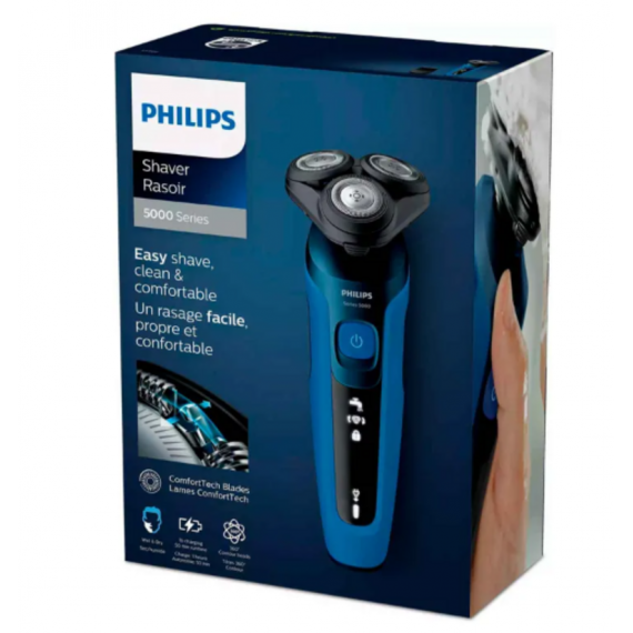 Afeitadora Inalámbrica PHILIPS Series 5000 360 Contour Heads Aquatec Wet&dry 1H S5466/17