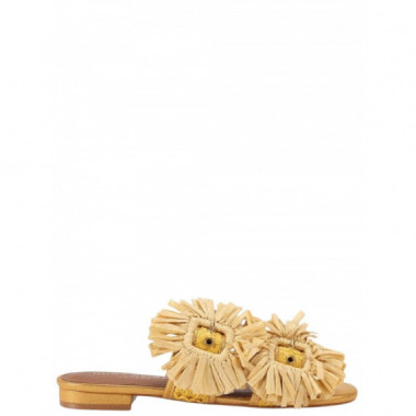 KURT GEIGER - Raffia Buckle Flat Sdl - 60 - 5588093999/60