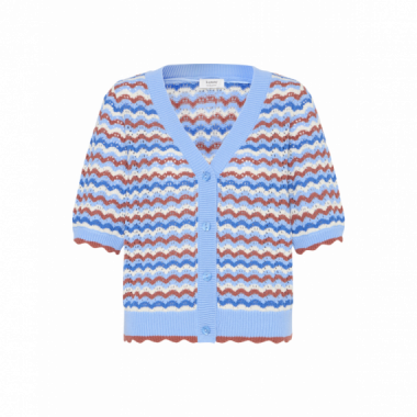 B-YOUNG Jers&eacute;is y Sudaderas C&aacute;rdigan B.young Pointelle Marsala Stripe