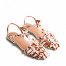 Sandalias Cangrejeras Piel Estampado Animal Makuyu  GIOSEPPO