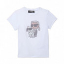 Camiseta con Pedrería Ikon Choupette Kids  KARL LAGERFELD