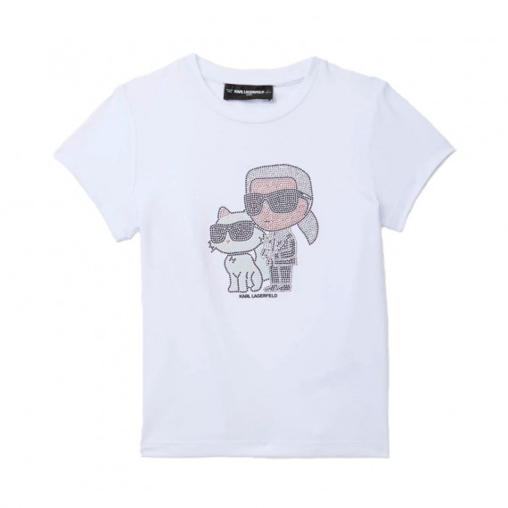 Camiseta con Pedrería Ikon Choupette Kids  KARL LAGERFELD