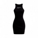 Vestido de Canalé con Espalda Olímpica  KARL LAGERFELD JEANS