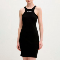 Vestido de canalé con espalda olímpica