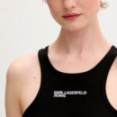 Vestido de Canalé con Espalda Olímpica  KARL LAGERFELD JEANS