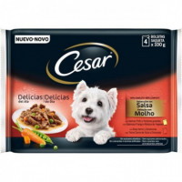 Cesar Perro Adulto Salsa Pouch 4X100 Gr  MARS