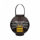 Farol Solar LED Redondo Exterior Marrón 3000K