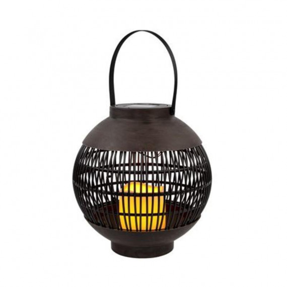 Farol Solar LED Redondo Exterior Marrón 3000K