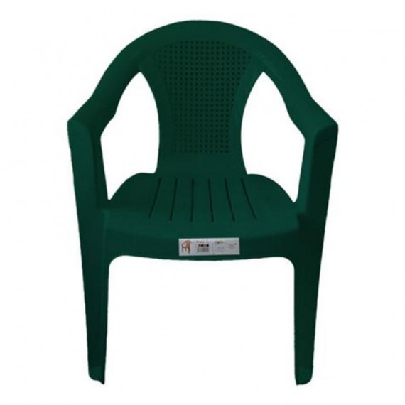 Silla de Jardín Apilable de Resina Verde 56x57x79cm