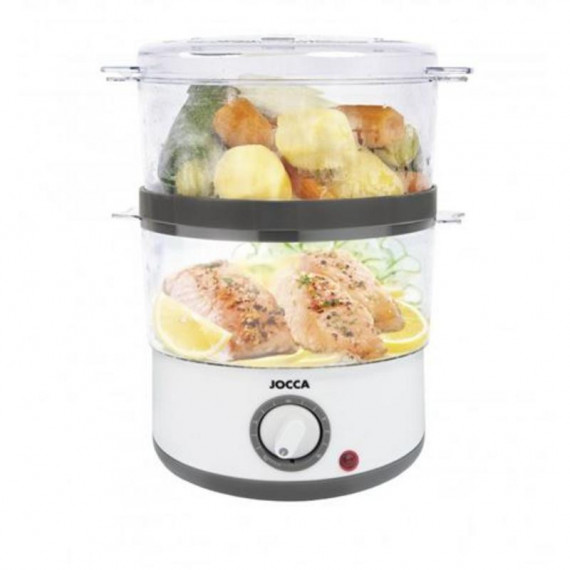 Vaporera Eléctrica de 2 Pisos Jocca 400W 4.4 Litros