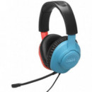 JBL Quantum 100N Auricular Gaming Compatible con Nintendo Switch Azul/rojo