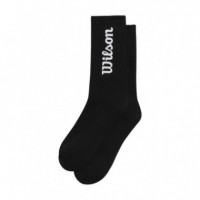 Calcetines Wilson Crew Logo Negros