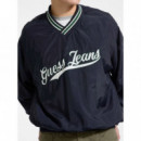 Jersey Nailon Azul  GUESS