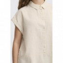 Blusas y Camisas Camisa ICHI Linno Natural Ecru