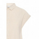 Blusas y Camisas Camisa ICHI Linno Natural Ecru