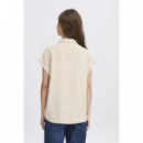 Blusas y Camisas Camisa ICHI Linno Natural Ecru