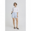 B-Young Bermudas Short B.YOUNG Falakka Blue Check