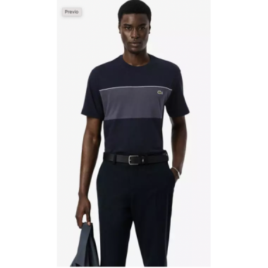 TEE-SHIRTS COL ROND HOMME ADULTE MAILLE MERLE/GRAPHITE LACOSTE