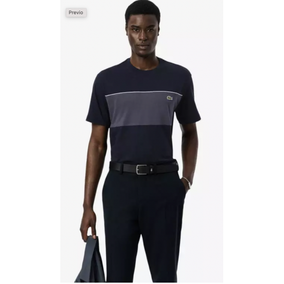 Tee-shirts Col Rond Homme Adulte Maille Merle/graphite LACOSTE