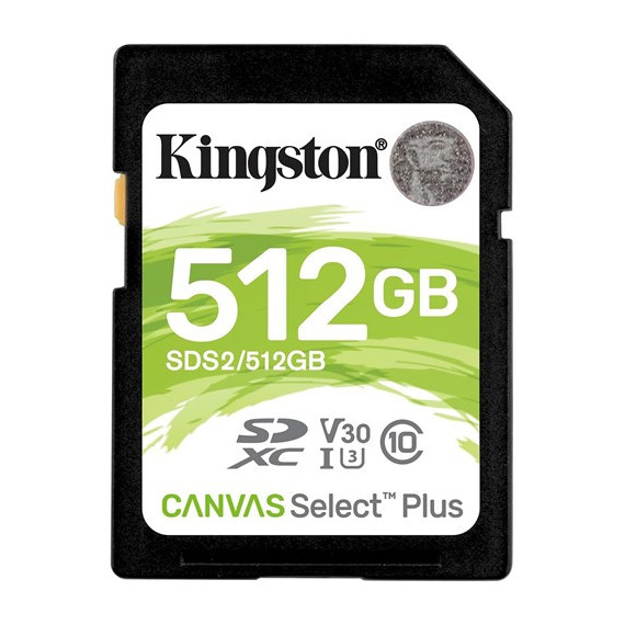 KINGSTON Tarjeta Memoria Sdxc 512GB 100MB/S R C10 Canvas Select Plus