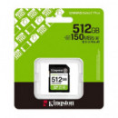 KINGSTON Tarjeta Memoria Sdxc 512GB 150MB/S R C10 V30 A1CANVAS Select Plus