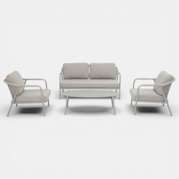 Conjunto de Exterior Riviera 4 Plazas – Fog Grey Urban Outdoor®  URBAN OUTDOOR