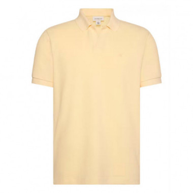 Polo de piqu&eacute; de algod&oacute;n con cuello abierto