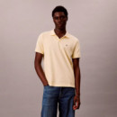 Polo de piqué de algodón con cuello abierto