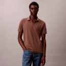 Polo de piqué de algodón con cuello abierto