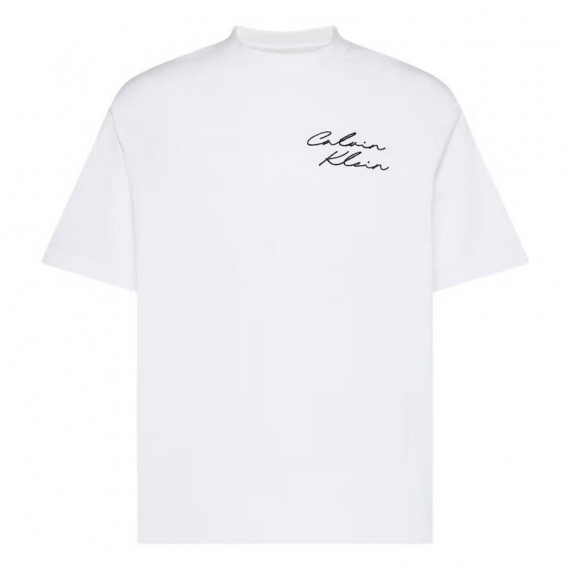 Camiseta holgada con logo escrito