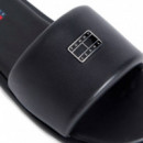 Chanclas con pala acolchada de piel