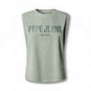 Camisa sin mangas logo calado