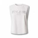 Camisa sin mangas logo calado