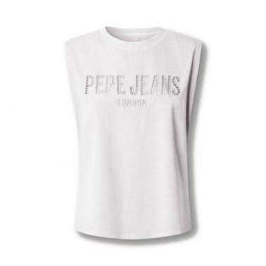 Camisa sin mangas logo calado