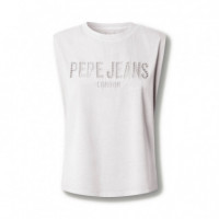 Camisa sin mangas logo calado