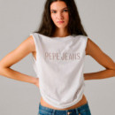 Camisa sin mangas logo calado